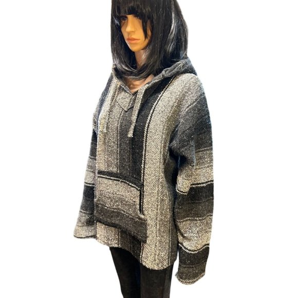 (5 for $25) Gray Baja Hoodie size Medium/Large - Picture 2 of 7